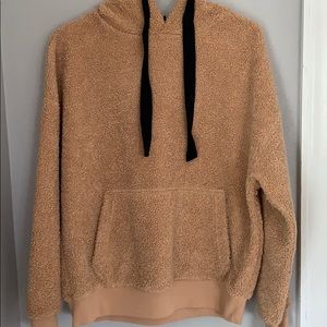 Fashionnova Tan Teddy Hoodie